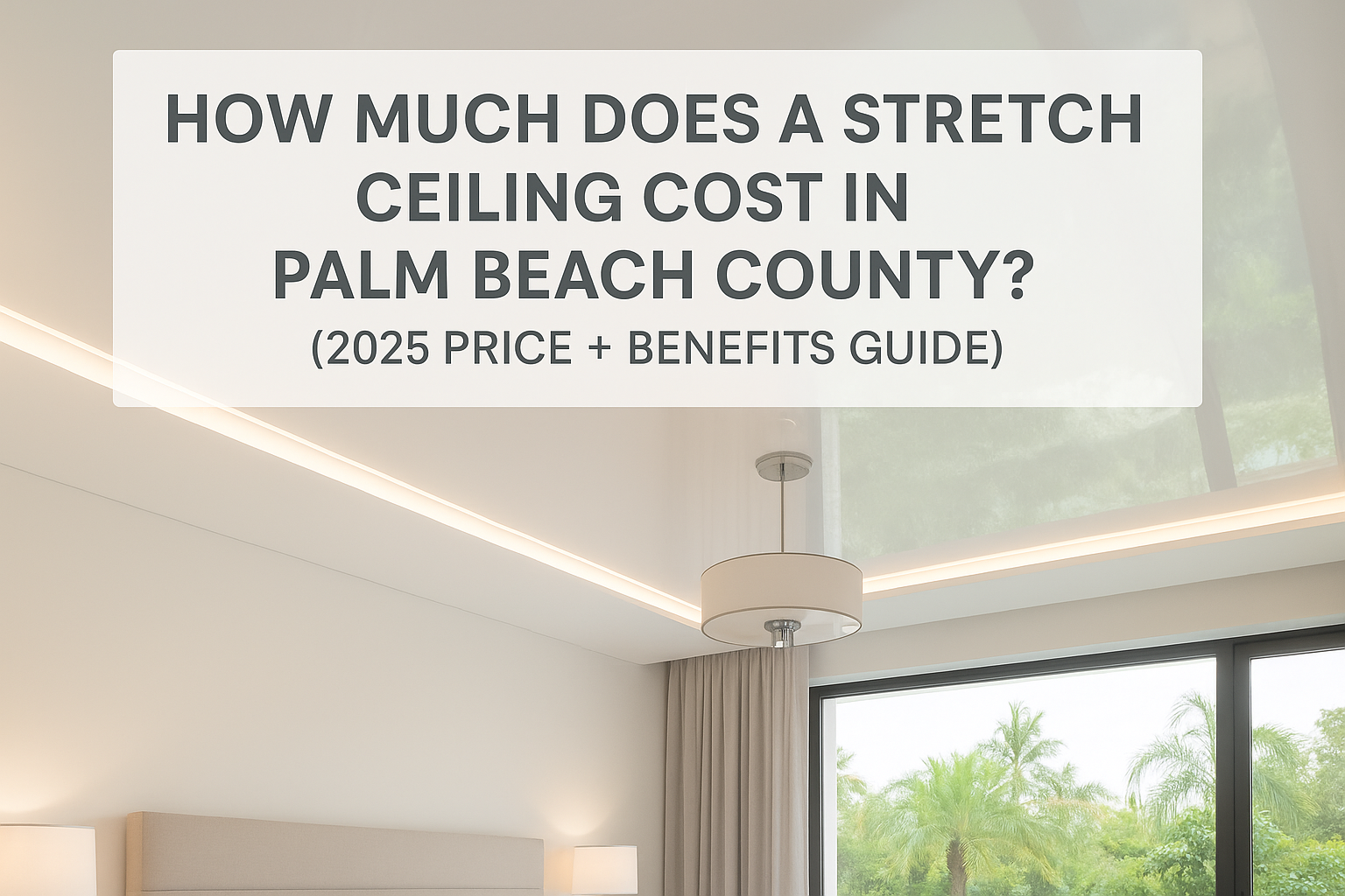 How Much Does a Stretch Ceiling Cost in Palm Beach County? (2025 Price + Benefits Guide)