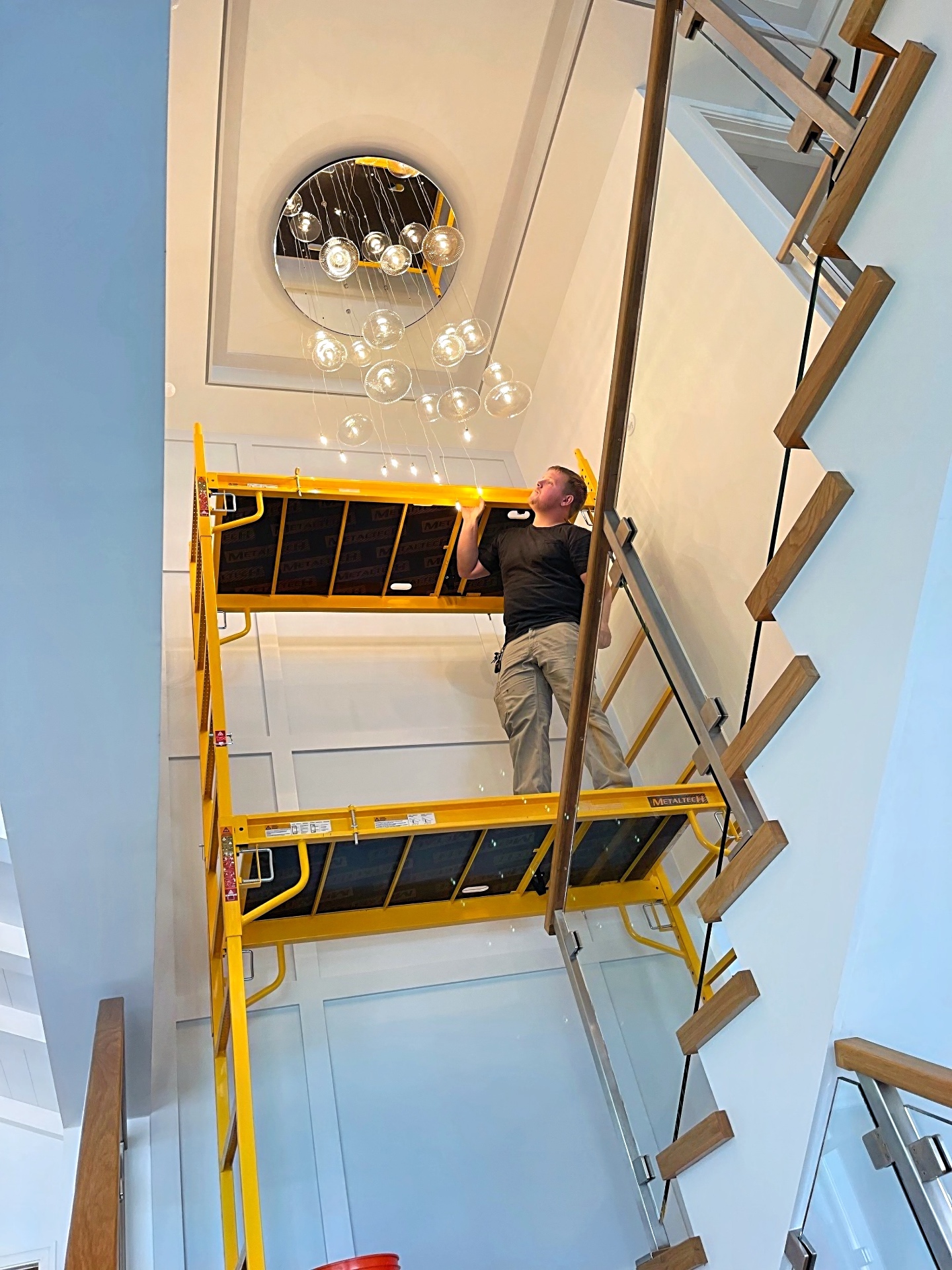 Chandelier Installation with Scaffold – Ocean Ridge, FL - Professional Home Improvement Project Image 3