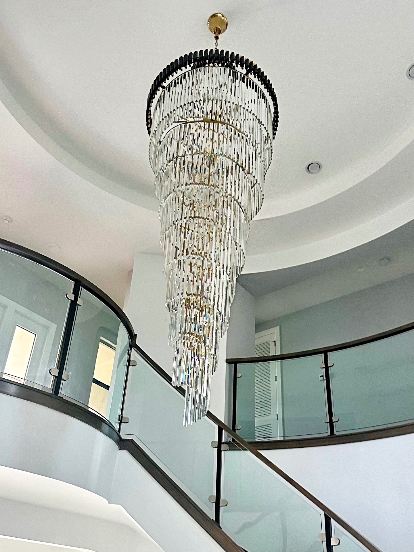 Luxury Chandelier Installation – Manalapan, FL - Professional Home Improvement Project Image 1 by FL Handyman LLC